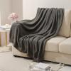 bearberry Super Soft Fluffy Throw Blanket Lightweight Cozy Warm Throw Blankets for Couch Bed Sofa All Season (Dark Grey, 53x71) view 2