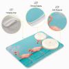 Absorbent Dish Drying Mat for Kitchen Counter - Blue Beach Flamingos Microfiber Drying Pad, Reversible Drainer Mats for Countertop, Lager 18 x 24 inch view 4