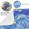 Absorbent Dish Drying Mat for Kitchen Counter - Van Gogh's Starry Sky Blue Microfiber Drying Pad, Reversible Drainer Mats for Countertop, Lager 18 x 24 inch view 2