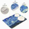 Absorbent Dish Drying Mat for Kitchen Counter - Van Gogh's Starry Sky Blue Microfiber Drying Pad, Reversible Drainer Mats for Countertop, Lager 18 x 24 inch view 4