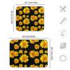 Absorbent Dish Drying Mat for Kitchen Counter - Yellow Sunflower Flowers Black Microfiber Drying Pad, Reversible Drainer Mats for Countertop, Lager 18 x 24 inch view 3