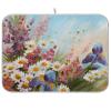 Absorbent Dish Drying Mat for Kitchen Counter - Cute Sunflowers Oil Painting Microfiber Drying Pad, Reversible Drainer Mats for Countertop, Lager 18 x 24 inch view 1