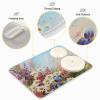 Absorbent Dish Drying Mat for Kitchen Counter - Cute Sunflowers Oil Painting Microfiber Drying Pad, Reversible Drainer Mats for Countertop, Lager 18 x 24 inch view 4