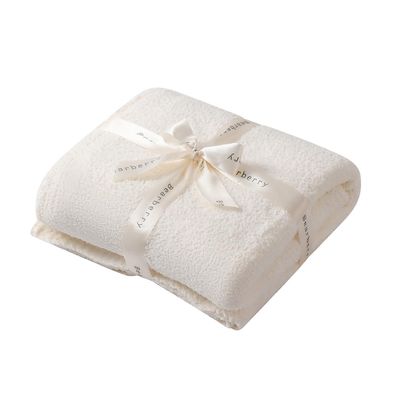 bearberry Super Soft Fluffy Throw Blanket Lightweight Cozy Warm Throw Blankets for Couch Bed Sofa All Season (Cream, 53x71)