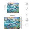 Absorbent Dish Drying Mat for Kitchen Counter - Dolphin Watercolor Summer Microfiber Drying Pad, Reversible Drainer Mats for Countertop, Lager 18 x 24 inch view 3
