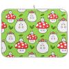 Absorbent Dish Drying Mat for Kitchen Counter - Cartoon Mushroom Rabbit Microfiber Drying Pad, Reversible Drainer Mats for Countertop, Large 18" x 24" view 1