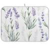 Absorbent Dish Drying Mat for Kitchen Counter - Cute Purple Lavender Microfiber Drying Pad, Reversible Drainer Mats for Countertop, Large 18 x 24 inch view 1