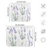 Absorbent Dish Drying Mat for Kitchen Counter - Cute Purple Lavender Microfiber Drying Pad, Reversible Drainer Mats for Countertop, Large 18 x 24 inch view 3