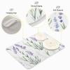 Absorbent Dish Drying Mat for Kitchen Counter - Cute Purple Lavender Microfiber Drying Pad, Reversible Drainer Mats for Countertop, Large 18 x 24 inch view 4
