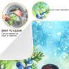 Absorbent Dish Drying Mat for Kitchen Counter - Winter Snow Blue Bird Microfiber Drying Pad, Reversible Drainer Mats for Countertop, Large 18" x 24" view 2