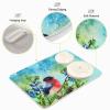 Absorbent Dish Drying Mat for Kitchen Counter - Winter Snow Blue Bird Microfiber Drying Pad, Reversible Drainer Mats for Countertop, Large 18" x 24" view 4