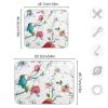 Absorbent Dish Drying Mat for Kitchen Counter - Watercolor Flowers and Birds Microfiber Drying Pad, Reversible Drainer Mats for Countertop, Lager 18 x 24 inch view 3