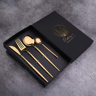 40 Piece Silverware Flatware Cutlery Set in Ergonomic Design Durable Stainless Steel Tableware Service for 9, Dishwasher Safe Kitchen Utensils Set