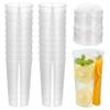 20PCS Disposable Split Cup for Drinks, Round Plastic Drink Cups with Lids, Clear Double Grid Bubble Tea Cup Smoothie Coffee Mug Sharing Tumblers for Milk Tea Juice Party Supplies Valentines Day view 1