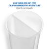 20PCS Disposable Split Cup for Drinks, Round Plastic Drink Cups with Lids, Clear Double Grid Bubble Tea Cup Smoothie Coffee Mug Sharing Tumblers for Milk Tea Juice Party Supplies Valentines Day view 3