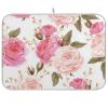 Absorbent Dish Drying Mat for Kitchen Counter - Floral Rose Pink Microfiber Drying Pad, Reversible Drainer Mats for Countertop, Lager 18 x 24 inch view 1