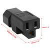 Dracaena.io 2 Pack IEC320 C14 Male to Nema 5-15R PDU USA UPS Extension Power Plug Adapter, IEC C14 Male Plug to Nema 5-15R US 3 Pin Female Power Adapter Connector view 3