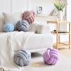 Sioloc Soft Knot Ball Pillows,Round Throw Pillow Cushion Home Decoration Plush Pillow,Throw Knotted Pillow Handmade Round Plush Pillow7.8inches,Blush view 2