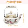Stove Top Enamel Tea Kettle: Vintage Floral Whistling Tea Pot Farmhouse Water Boiling Pot Household Stove Top Whistling Tea Kettle 2. 5L view 2