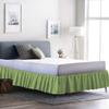 100% Cotton 600 Thread Count 1 Piece Dust Ruffle Bed Skirt 12" Drop Dust Ruffle with Platform, Gathered Styling (Queen Size, Sage) view 1