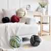 Sioloc Soft Knot Ball Pillows,Round Throw Pillow Cushion Home Decoration Plush Pillow,Throw Knotted Pillow Handmade Round Plush Pillow7.8inches,Green view 2