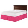 Bed Skirt - 100% Cotton 800 Thread Count Box Pleated Bed Skirt - Luxury Pleated Dust Ruffle, Hotel Quality Modern Bed Skirt, Easy Fit With 21 Inch Tailored Drop, Olympic Queen, Hot Pink view 1