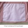 FYYSJW Aprons for Women with Pockets, Cotton And Linen Long Sleeve Aprons,Chef Cooking Cute Work Apron for Teens Adult Smock,Navy,44" Wx34 L view 4