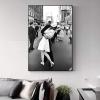 XIANGPEIFBH Century Kiss In V-J Day World War 2 Canvas Painting Art Poster and Print Wall Art Old Picture for Living Room Decor 70x90cm(28x35inch) Inner Frame view 2