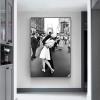 XIANGPEIFBH Century Kiss In V-J Day World War 2 Canvas Painting Art Poster and Print Wall Art Old Picture for Living Room Decor 70x90cm(28x35inch) Inner Frame view 3