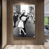 XIANGPEIFBH Century Kiss In V-J Day World War 2 Canvas Painting Art Poster and Print Wall Art Old Picture for Living Room Decor 70x90cm(28x35inch) Inner Frame view 4