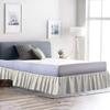 100% Cotton 600 Thread Count 1 Piece Dust Ruffle Bed Skirt 15" Drop Dust Ruffle with Platform, Gathered Styling (Full Size, Ivory) view 1