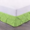 100% Cotton 600 Thread Count Pinch Pleated Bed Skirt, 1 Piece Pinch Pleat Bed Skirt 18" Drop Split Corner Bed Skirt (Queen Size, Sage) view 1