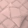 3 Piece Diamond Ruffle Comforter Set 100% Egyptian Cotton 800 Thread Count Premium Hotal Quality 400GSM, Super King (116" x 98") Inches - Blush Solid view 4