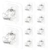 10PCS Curtain Rods No Drilling,Bracket No Drill Curtain Rod Brackets Self Adhesive Curtain Rod Holders Nail Free Adjustable Curtain Rod Hooks Curtain Hangers for Bathroom Kitchen Bathroom Hotel view 1