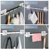 10PCS Curtain Rods No Drilling,Bracket No Drill Curtain Rod Brackets Self Adhesive Curtain Rod Holders Nail Free Adjustable Curtain Rod Hooks Curtain Hangers for Bathroom Kitchen Bathroom Hotel view 3