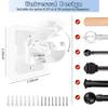 10PCS Curtain Rods No Drilling,Bracket No Drill Curtain Rod Brackets Self Adhesive Curtain Rod Holders Nail Free Adjustable Curtain Rod Hooks Curtain Hangers for Bathroom Kitchen Bathroom Hotel view 4