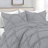 1 Piece Diamond Ruffle Comforter 100% Egyptian Cotton 800 Thread Count Premium Hotal Quality 400GSM, Super King Plus (120" x 120") Inches - Silver Solid view 3