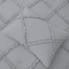 1 Piece Diamond Ruffle Comforter 100% Egyptian Cotton 800 Thread Count Premium Hotal Quality 400GSM, Super King Plus (120" x 120") Inches - Silver Solid view 4