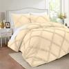 1 Piece Diamond Ruffle Comforter 100% Egyptian Cotton 800 Thread Count Premium Hotal Quality 400GSM, Full/Queen Size (90" x 90") Inches - Ivory Solid view 2