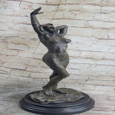 Collectible Statue Sculpture Children Abstract Female, Pure Bronze Home Office