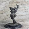 Collectible Statue Sculpture Children Abstract Female, Pure Bronze Home Office view 3