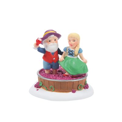 Department 56 North Pole Village Accessories Great Grape Stomping Figurine, 1.81 Inch, Multicolor