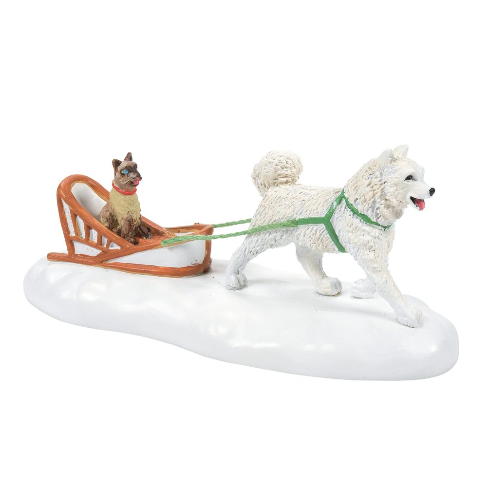 Department 56 Accessories for Village Collections Dog Sled Whose Best Friend Figurine, 1.875 Inch, Multicolor