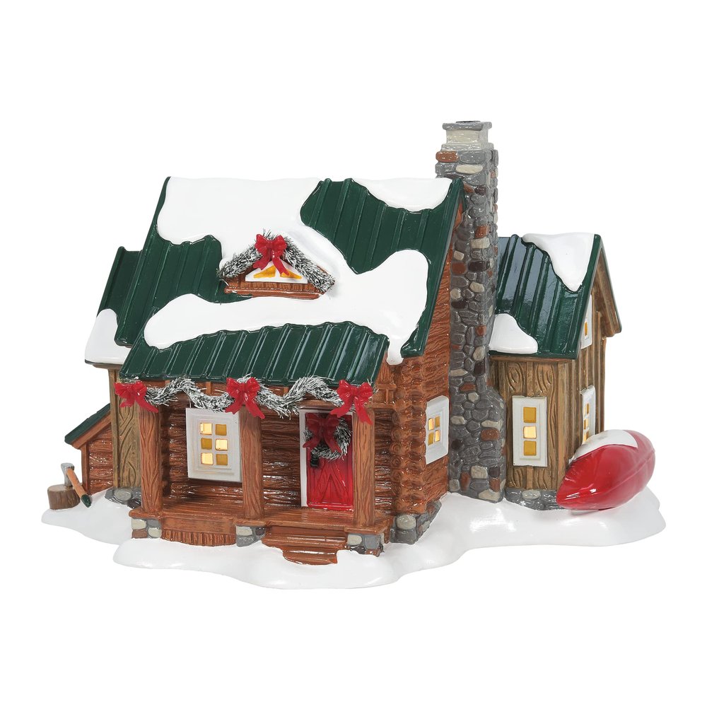 Department 56 Dolomite Country Living Village Pine Ridge Cabin Lit Building, 6.81 Inch, Multicolor