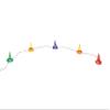 Department 56 Village Halloween Accessories Witch Hats String of Lights Lit Figurine, 24 Inch, Multicolor view 1