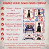 4th of July Independence Day I Love USA Doberman Dog Bath Mat & Shower Curtain Combo - Non-Slip Bathroom Plush Rug Mat Polyester Bathtub Curtain Screens with Hook, BM 20''x 32'', SC 66"x72" view 2