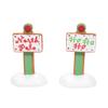 Department 56 Accessories for Village Collections Gingerbread Christmas Signs Figurine Set, 2 Inch, Multicolor view 1