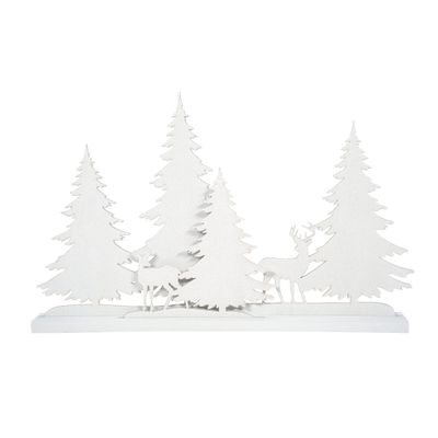 Department 56 Accessories for Village Collections Woodsy Silhouette Background Figurine, 10.2 Inch, White