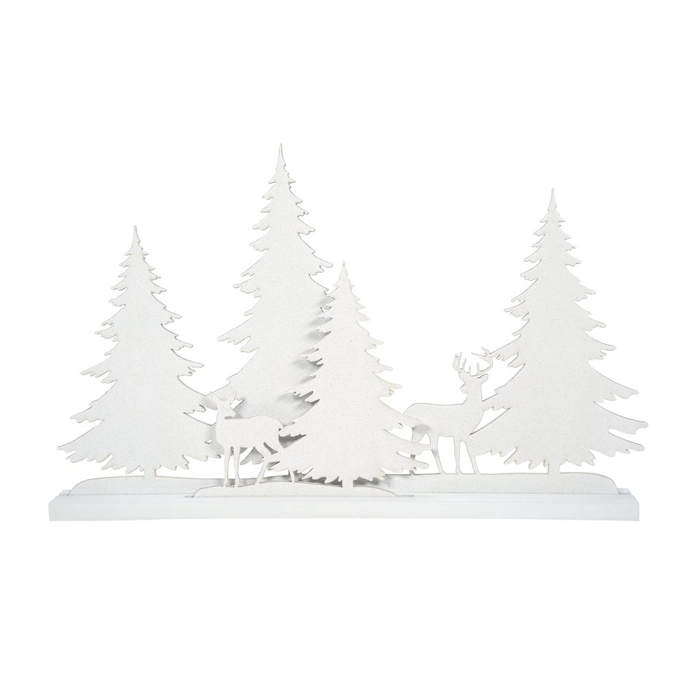 Department 56 Accessories for Village Collections Woodsy Silhouette Background Figurine, 10.2 Inch, White