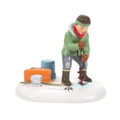 Department 56 Snow Village Accessories Angling for a Win Figurine, 2.83 Inch, Multicolor